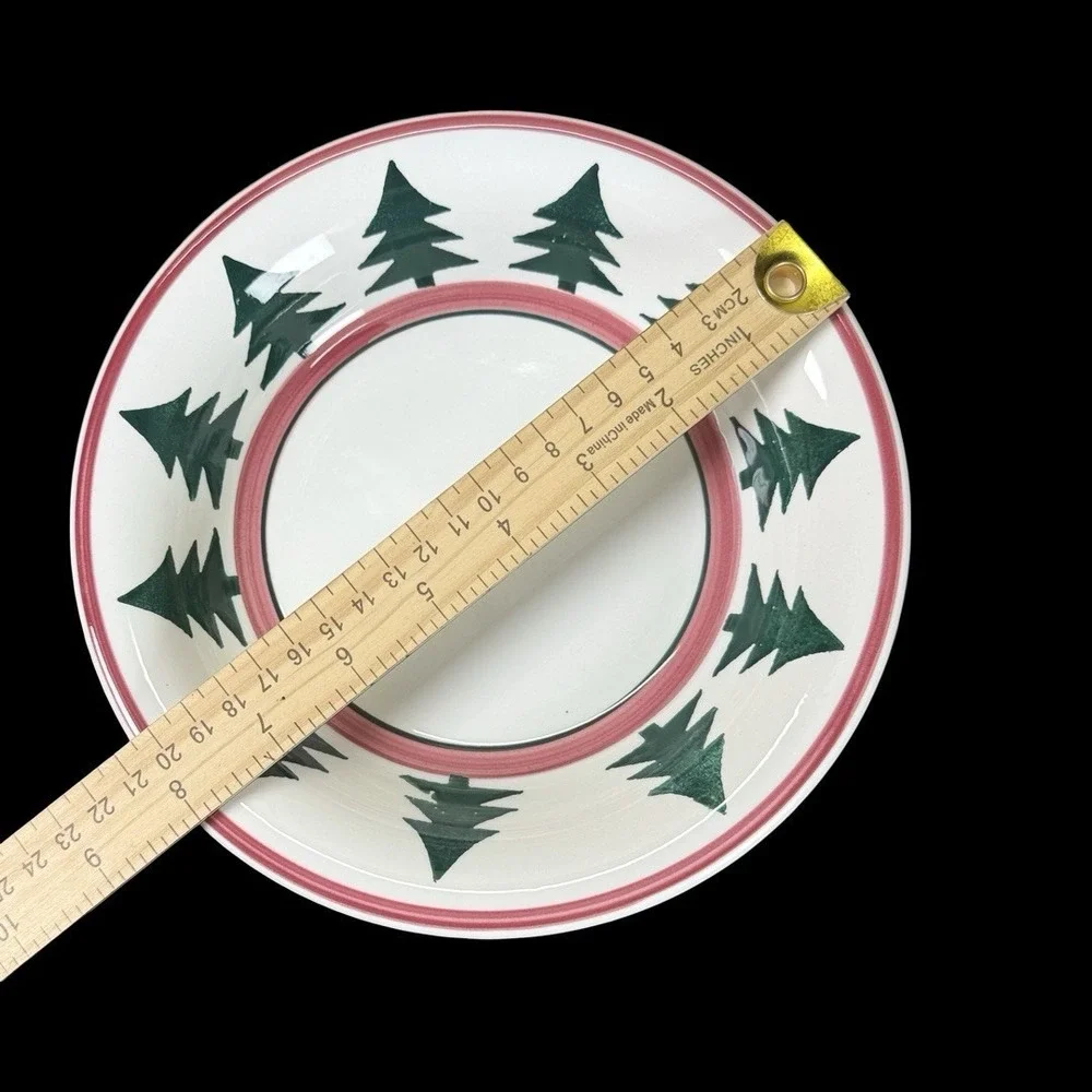 Pier 1 O' Tannenbaum SOUP BOWLS Christmas Trees Cereal Bowl 8 ¼